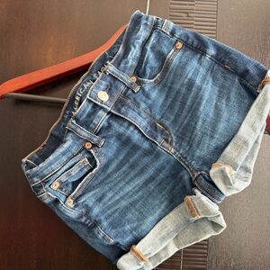 American Eagle Dark Blue Denim Shorts size 00